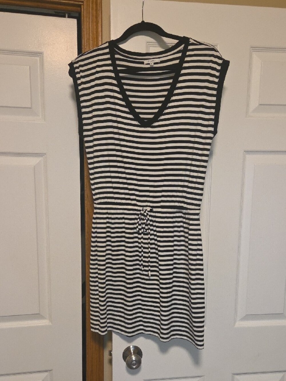 Z Supply Striped Black & White Tie-Waist Women's Dress Size S